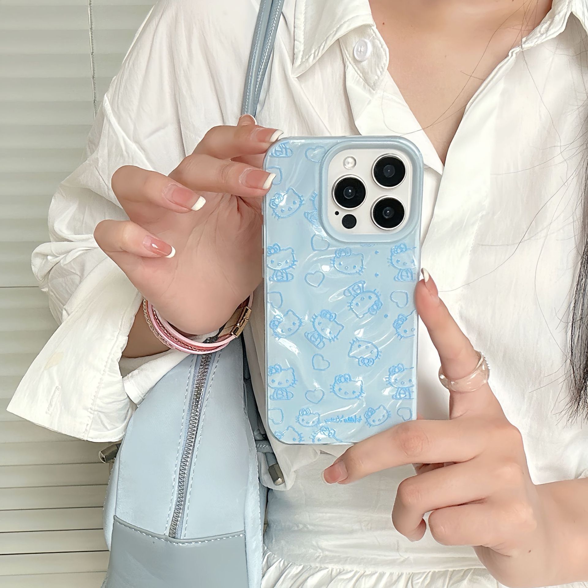 Diversión de dibujos animados dopamina KT gato para Apple 16PorMax funda para teléfono 15Pro pareja 14/13 nuevo 15PM