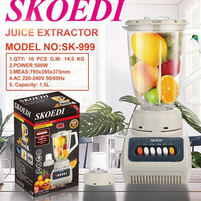 Exportación transfronteriza cocinadora doméstica rompiendo paredes mezcladora molinera multifuncional 999 máquina de jugo 1.5L + 0.5L