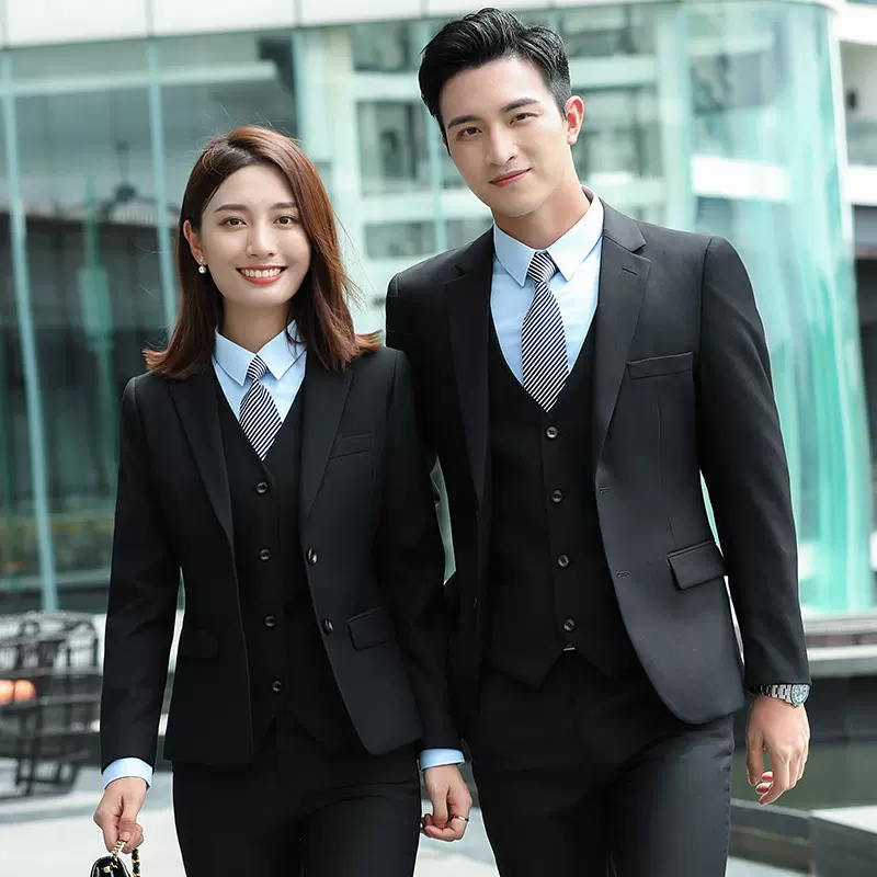 商务西服套装伴郎服男士西装男女同款职业正装西服通勤工作服外套
