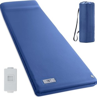 Factory direct sale automatic inflatable sleeping mat camping cheese sponge mat car knitted fabric high density return cotton electric pump