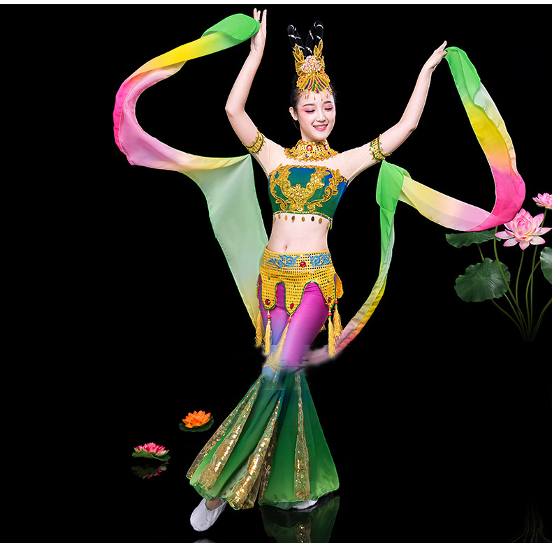 敦煌飞天成人舞蹈服装嫦娥奔月琵琶民族古典舞繁弦妙引仙女服