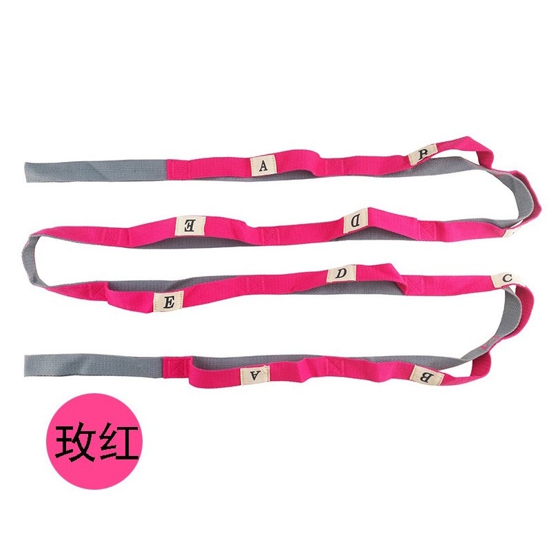 Multi-segmento cinturón de yoga cuerda de crisantemo cinturón de estiramiento correa de tensión de yoga de algodón puro banda de estiramiento cuerda de yoga suministros auxiliares de yoga