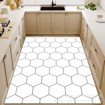 Pvc Floor Mat Wipeable Full Balcony Waterproof Anti-Fouling Floor Leather Carpet Kitchen Leather Oil-Proof No-Wash Floor Mat Pvc (Avtomobil döşəmə paspasları) - european-simplicity-1-50x-160cm-waterproof-and-oil-proof