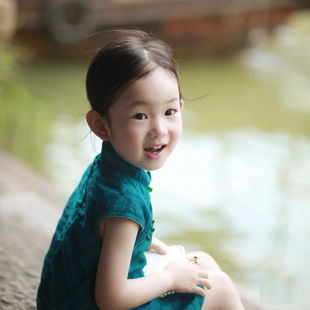 Summer Children's Ultra-Thin Cheongsam Tencel Cool Anti-Wrinkle Long Dress 2025 Summer New Girls Chinese Style