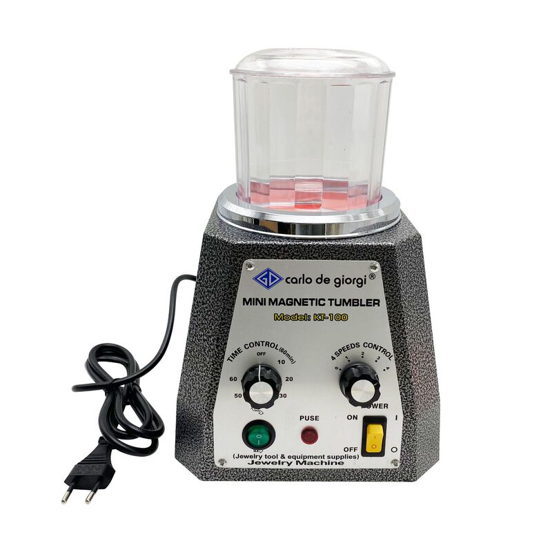 Small magnetic polishing grinder KT-100 electromagnetic jewelry polishing and polishing deburring forward and reverse automatic