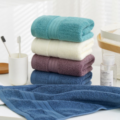 毛巾全棉批發成人柔軟吸水素色長絨棉面巾禮品勞保家用可刺繡logo