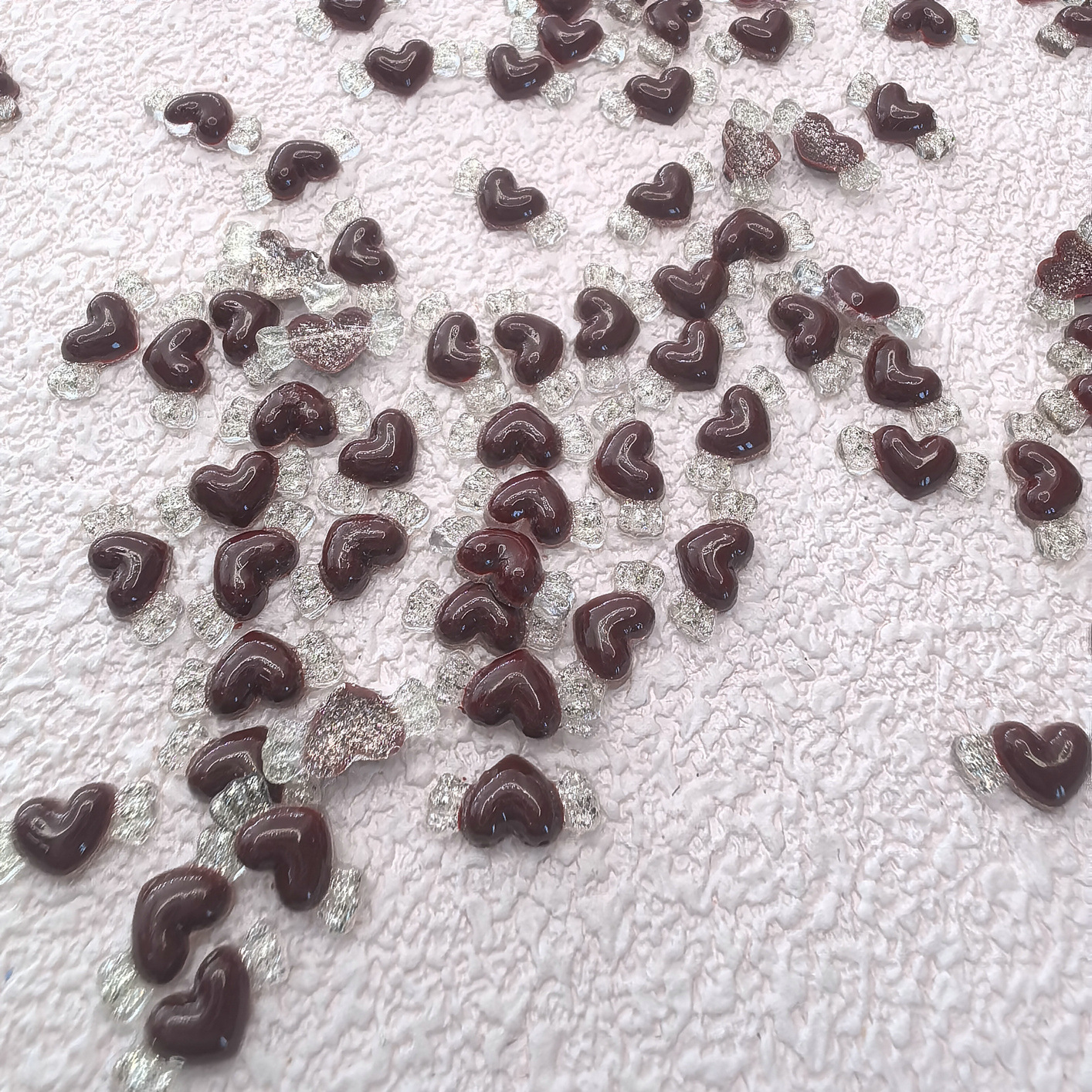 迷你爱心翅膀美甲饰品批发树脂配件手机壳发夹装饰材料0007.