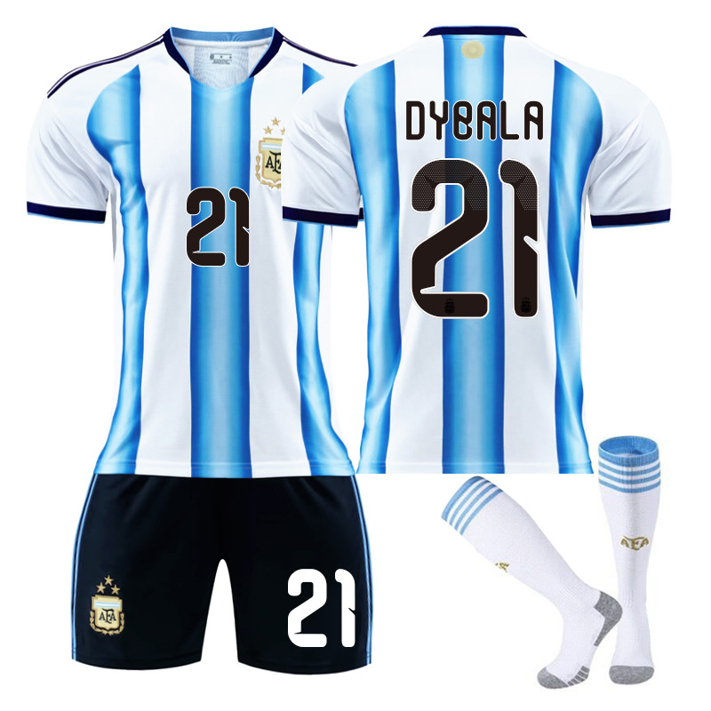 Copa del Mundo 2026 Argentina Camiseta de Fútbol en Casa No. 10 Camiseta de Messi 11 Di Maria 21 Dybala
