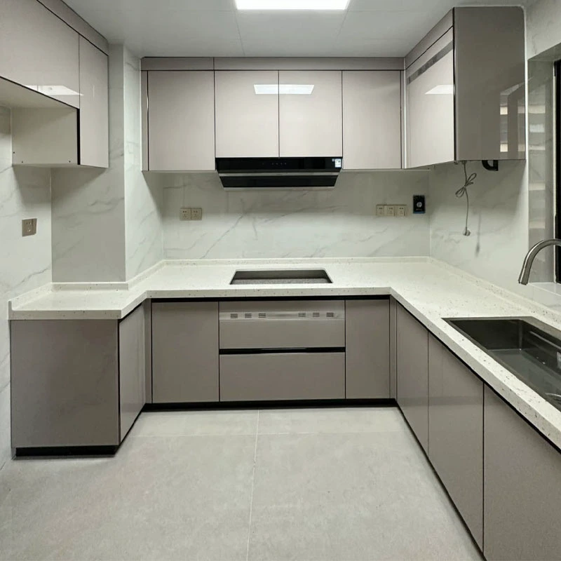 Европейский стиль скандинавский шкаф простой домашний монолитный каменный шкаф легкий роскоши из цельного дерева подвесной шкаф PET высокой освещенности дверной панели шкафа