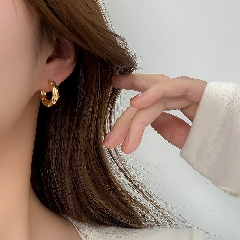 1 Pair Quantity Daily Occasion Alloy Material Wholesale Jewelry 1 Pair Simple Style Circle Alloy Earrings