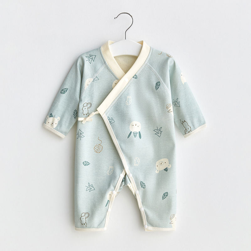 Ropa de bebé recién nacido para primavera y otoño, capa base de algodón puro para bebés de 0 a 3 meses, pelele de otoño para recién nacidos, conjunto de una pieza para bebés.