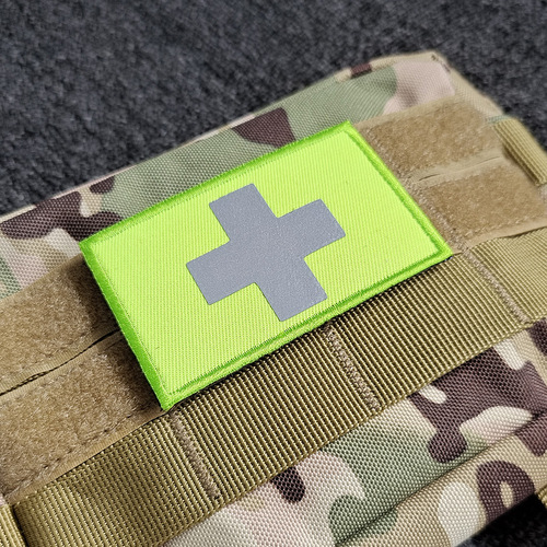 Embroidered Cross Badge Velcro Medical First Aid Cloth Sticker Red Cross Patch Armband Backpack Accessories Various