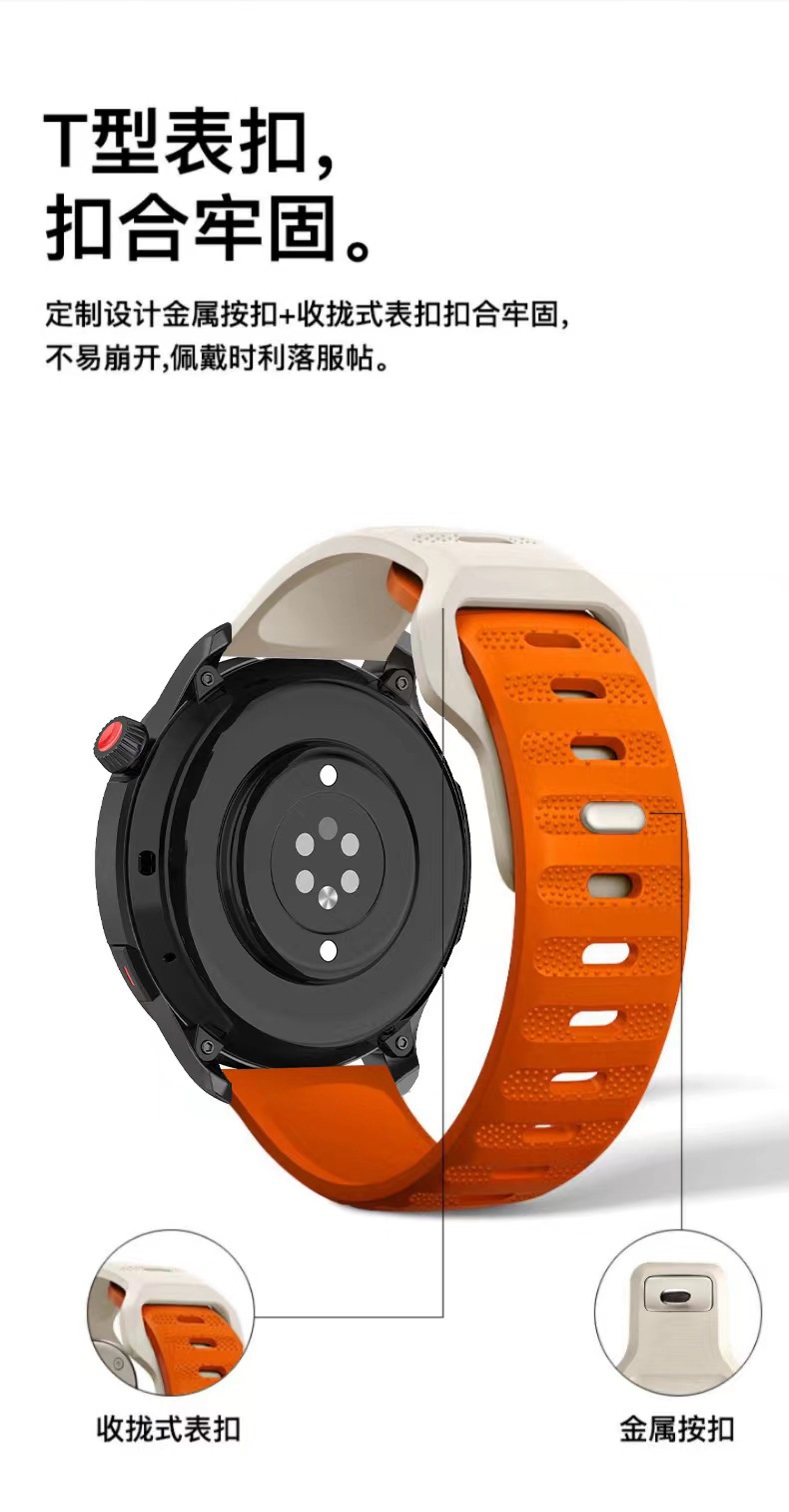 Suitable for Samsung watch5 with dot pattern 20mm strap and Huawei Honor 22mm silicone replacement strap undefined
