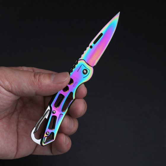 Cross-border e-commerce explosions magic folding knife stainless steel portable portable key chain pendant multi-functional knife