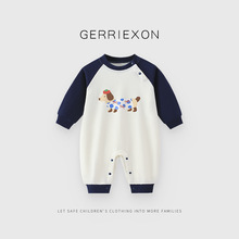 宝宝秋装男婴儿连体衣春秋季纯棉舒绒新生儿衣服超萌秋冬哈衣爬服