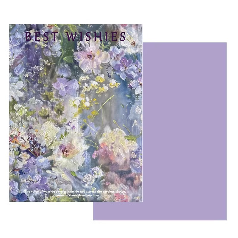 Papel de embalaje de flores impermeable siciliano pintura al óleo estilo de flor flor flor de papel de embalaje de flores DIY material de papel de embalaje de flores