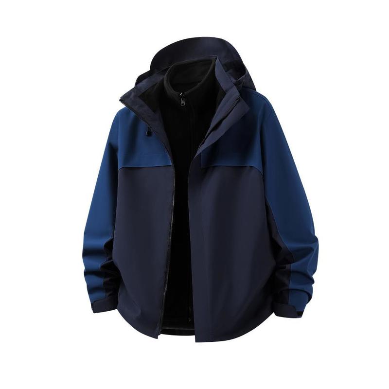 摇粒绒三合一企业工作服印字户外防风羽绒冲锋衣印logo刺绣|undefined
