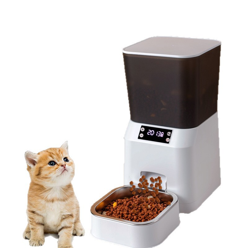 ペットインテリジェント自動給餌器キャットフードドッグフード時間指定給餌機録音付き猫と犬の携帯電話アプリ|undefined