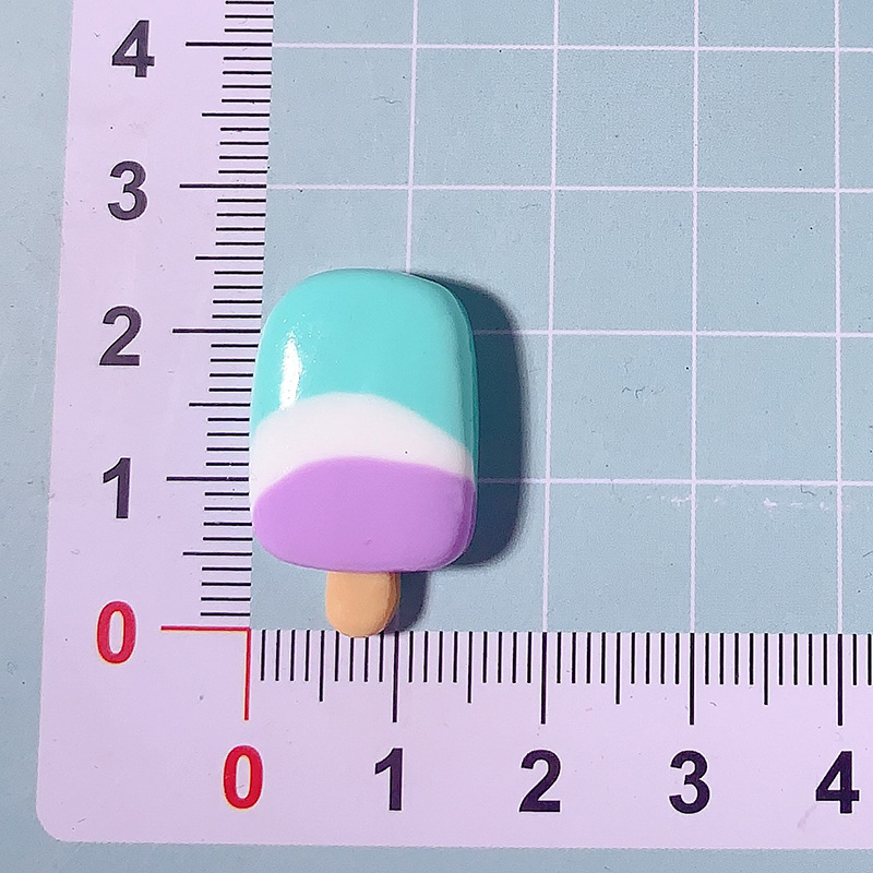 Nuevo macaron helado barra de hielo accesorios de resina de hielo DIY accesorios para el cabello caja de teléfono móvil llaverillo material de hebilla de zapatos parches