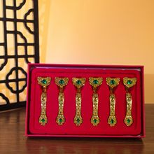 金属工艺品小如意摆件如意礼盒喜庆用品装饰品宝石如意合金摆件