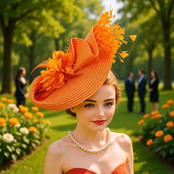 Amazon Bestseller: Floral European and American Style Imitation Straw Elegant Lady's Horse Racing Festival Hat, Fabric Headband for Evening Party