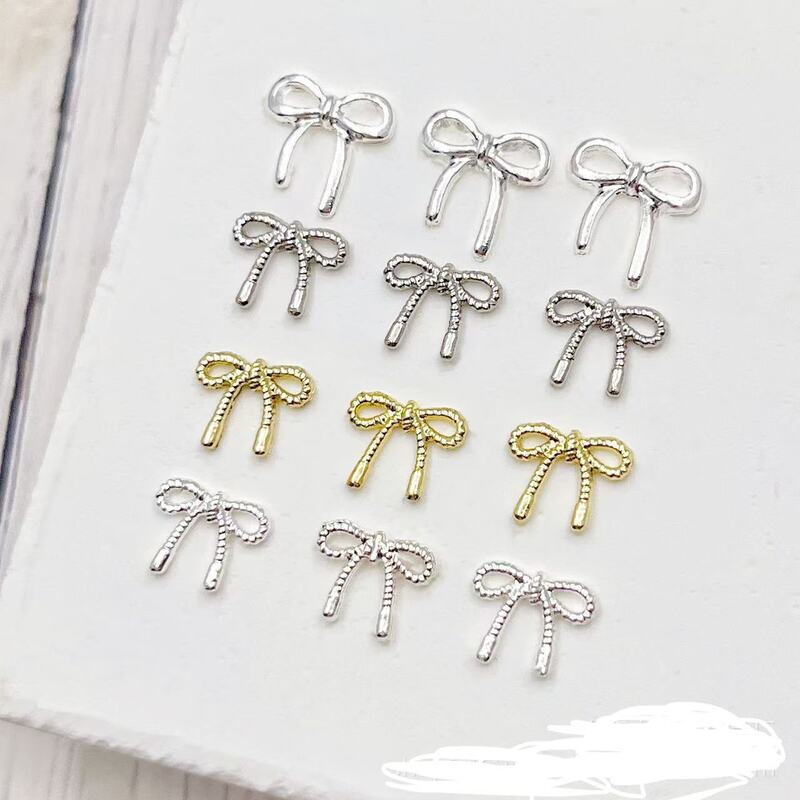 Explosive bow nail jewelry three-dimensional metal ribbon bow nail accessories alloy nail stickers wholesale Explosive bow nail jewelry three-dimensional metal ribbon bow nail accessories alloy nail stickers wholesale