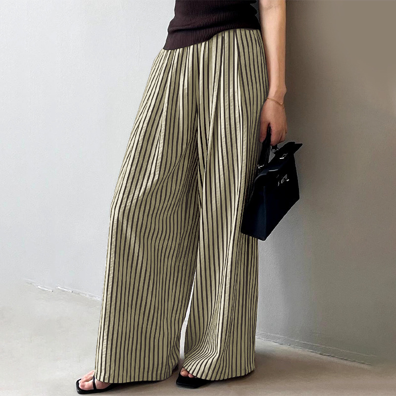 Pantalones anchos de algodón y seda para mujer, pantalones casuales de rayón, suaves y cómodos con efecto drapeado, pantalones de dormir para mujer.