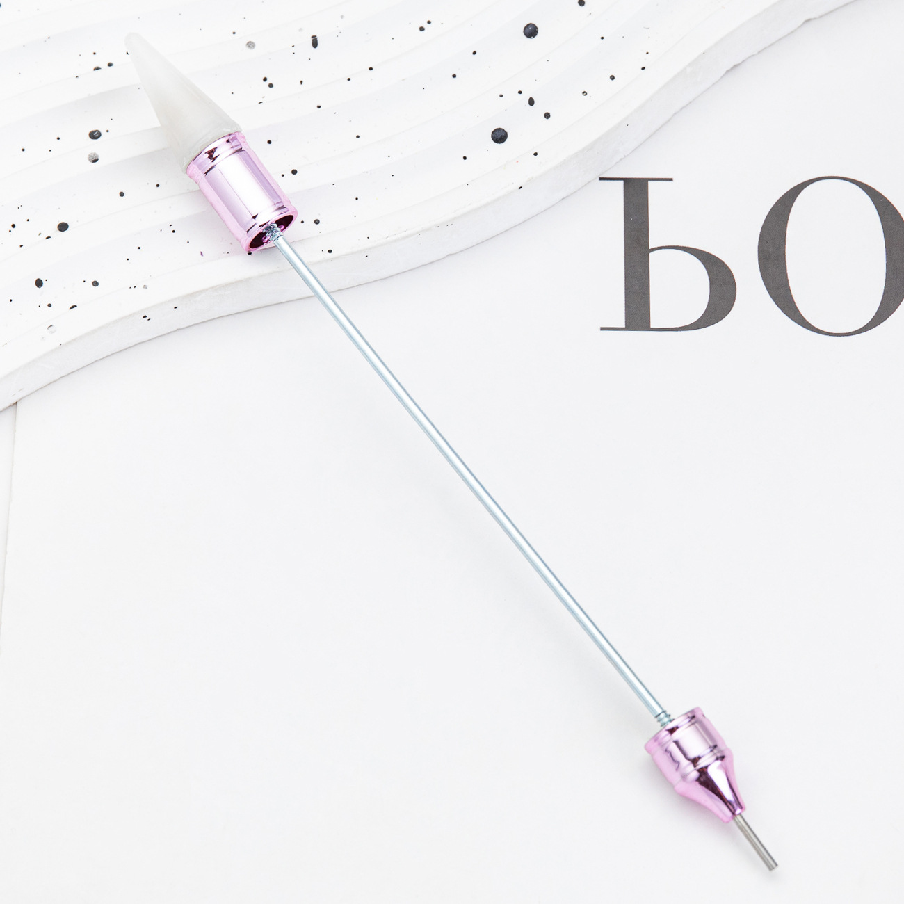 Herramientas de manicuras de doble punta puntero con cabeza de cera puntero de succión puntero herramienta de perforación de pegatinas de flores puntero de manicuras de doble cable de tracción puntero