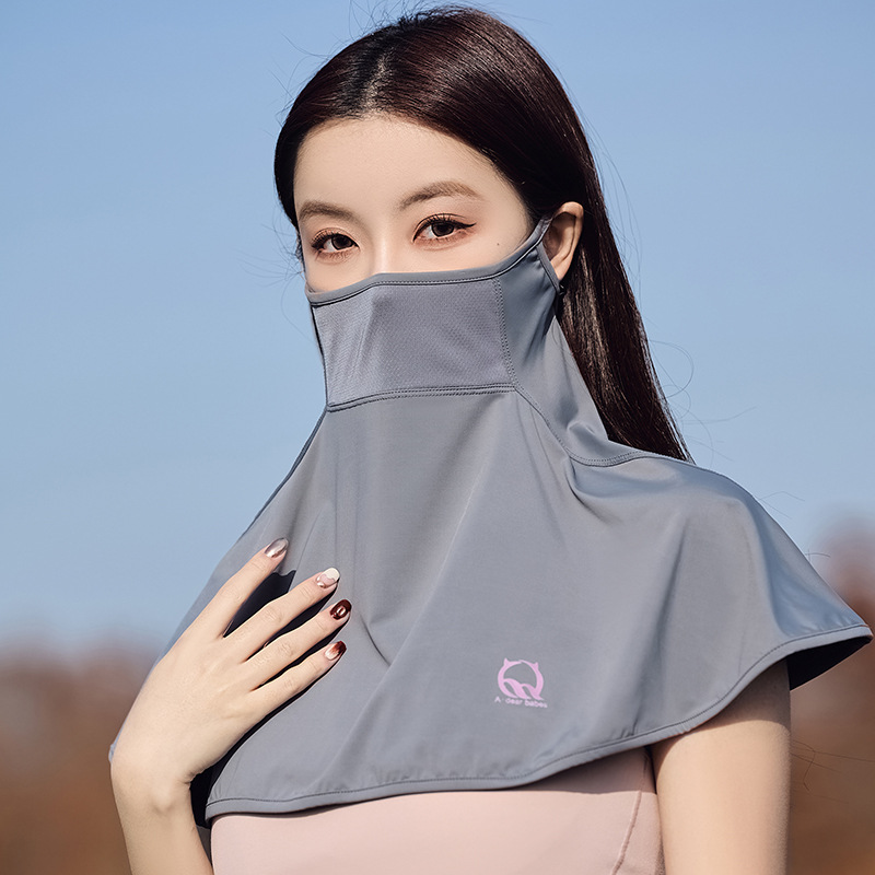 Prince Lu Lu Summer Sunscreen Nylon Ice Silk Breathable Shoulder Scarf Driving Sunshade UV Protection Riding Mask