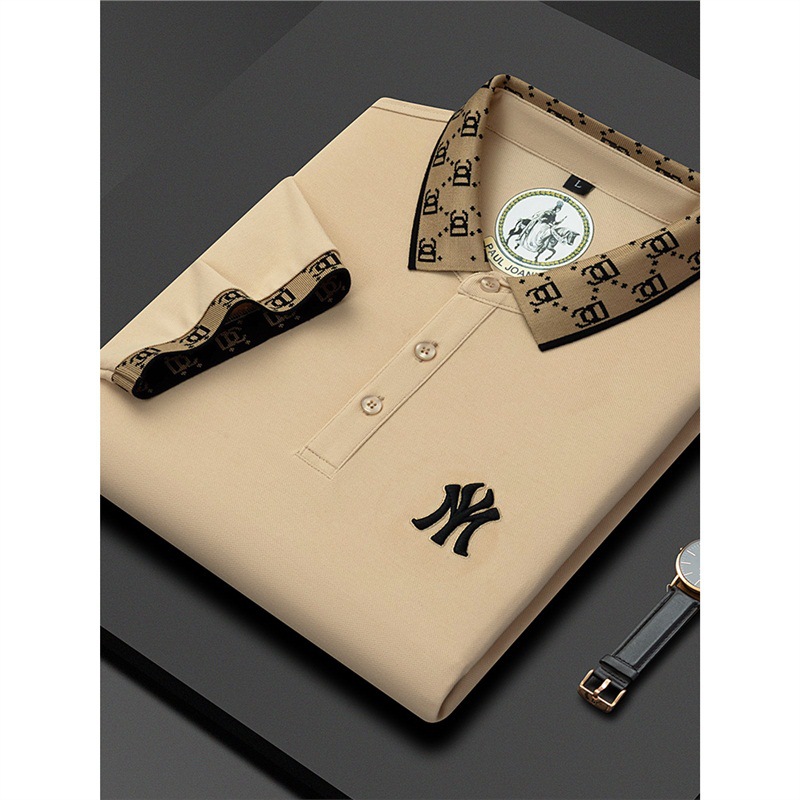 Men's Short-sleeved T-shirt Polo Shirt Paul 2024 New Summer High-end Business Boys T-shirt Middle-aged Trendy