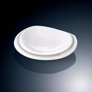 2 Supply ceramic semicircle nest plate irregular Plate Restaurant Star hotel ceramic tableware supplies direct sales batch