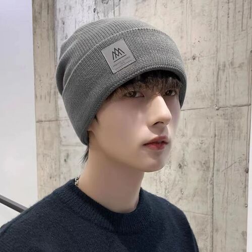 Unisex Beanie Hat with Hood, Hooded Cap with Ear Warmers, Postpartum Hat, Knitted Wool Hat, Autumn/Winter Thicker Fleece Lined Beanie