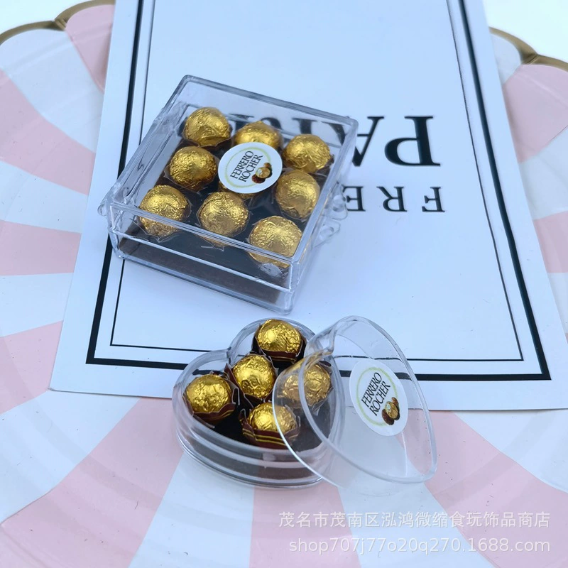 DOLLHOUSE маленькие тканевые аксессуары для кукольного дома сцена модель DIY миниатюрная еда игра мини-моделирование в коробке шоколад