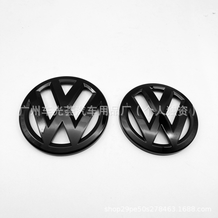 Suitable for modification of Volkswagen's new and old Polo models, black front and rear emblems 11-18/19-20/21-23