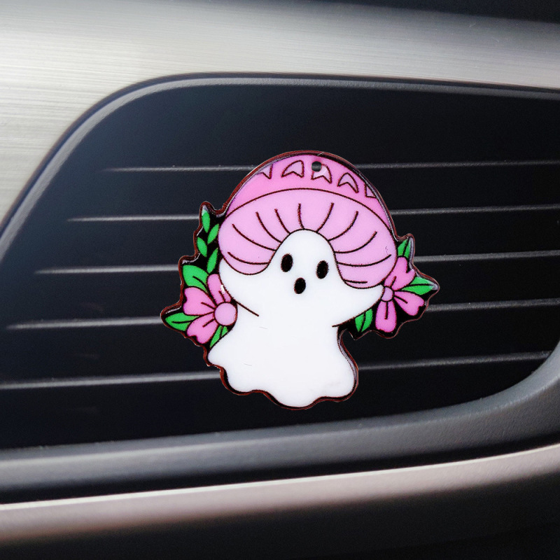 国境を越えて人気のハロウィーン幽霊車の吹出口香薫アクセサリーかわいい車載エアコン羽口装飾品|undefined