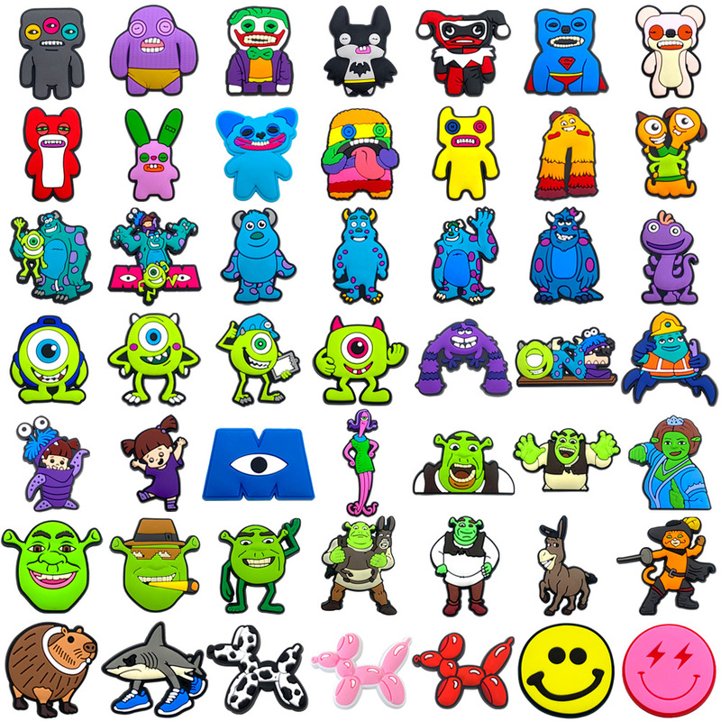 49 Ugly and Cute Tooth Monster Shoe Buckles, Crocs Shoes, Monster Shrek Balloon Dog Boutique Shoe Accessories