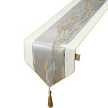 新中式轻奢桌旗茶几茶台布艺茶桌垫简约大气电视柜盖布长条布垫布