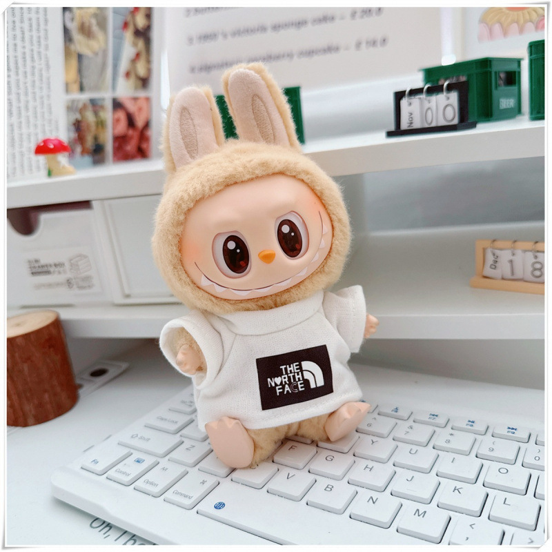 labubu ベビー服 Labubu 第一世代第二世代第三世代 10 センチメートル綿人形黒と白グレートレンディなスウェットシャツパーカーパンツ|undefined