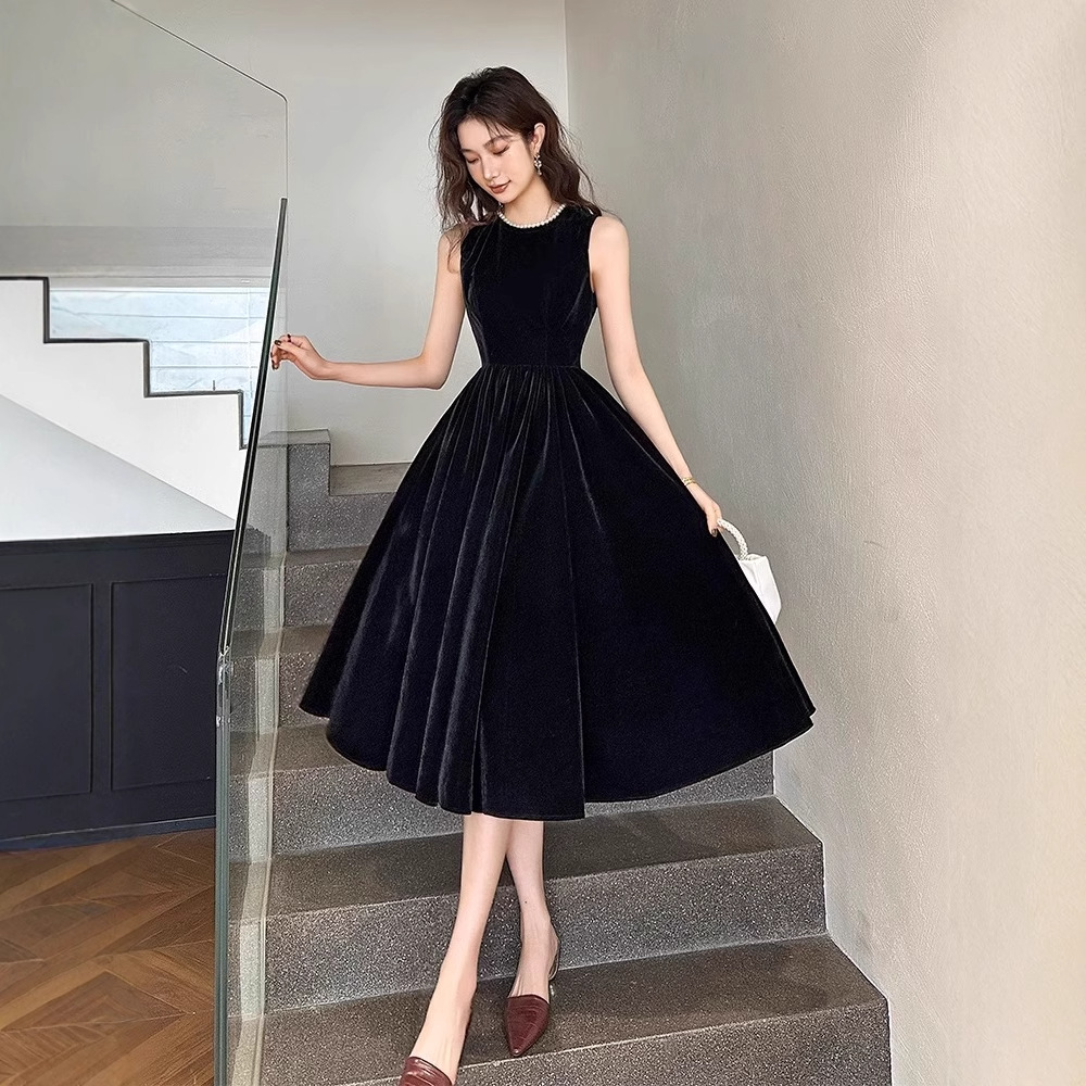 Black Banquet Small Evening Dress French Dress dress Daily Light Luxury Niche High-end Wear High-end