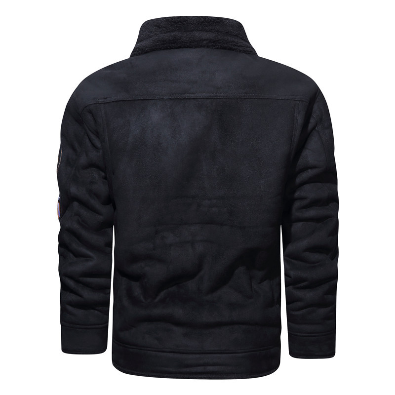 Jacket for New Flip Collar Large Leather and Fur Integrated Men's Coat_voghion.com