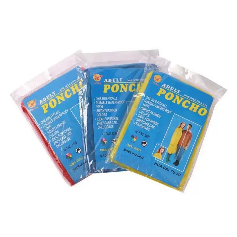 Disposable Raincoat with Hood, Button Closure, Extra Long and Thick, for Outdoor Travel, Hiking, Scenic Spots, Lightweight Plastic Pe Wholesale