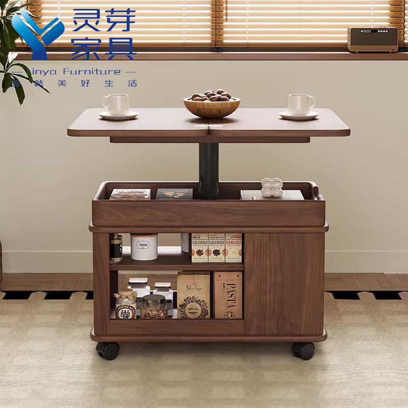 호두나무색 (높이 조절 접이식 데스크) 원목