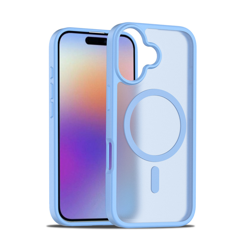メーカーカスタマイズされた新しいApple 17promax肌のような感触の磁気吸着携帯電話ケース2.0落下防止iphone16携帯電話ケース|undefined
