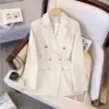 Milk white picture color gold buckle