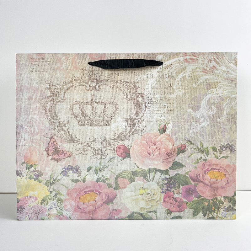 Factory spot color Nordic style ins clothing handbag birthday gift bag white cardboard bag packaging big bag