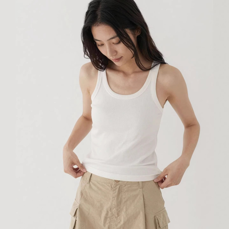 Joejoe Spring/Summer New Style Women's Slim Fit Ribbed Camisole Vest, Sleeveless Versatile Base Layer Top Joejoe Spring/Summer New Style Women's Slim Fit Ribbed Camisole Vest, Sleeveless Versatile Base Layer Top