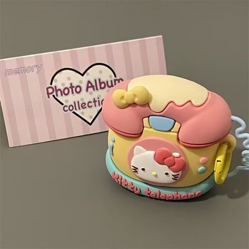 跨境卡通Kitty猫电话airpods4保护套苹果1/2代无线蓝牙耳机壳pro3|undefined