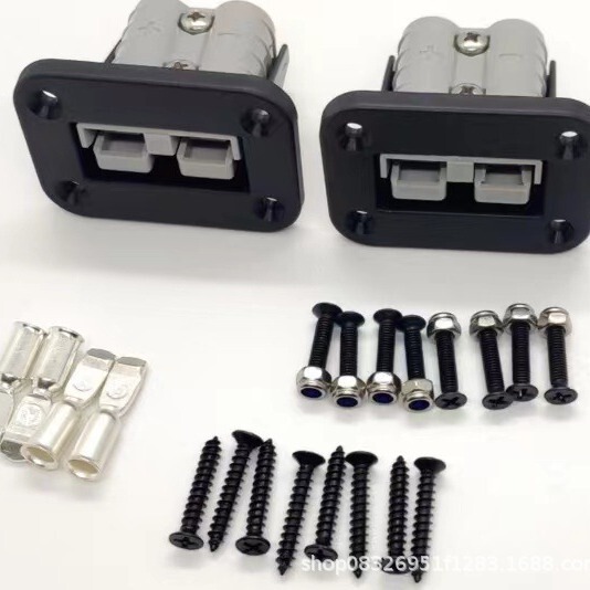 Cross-Border Vehicle-Mounted Quick Plug Base Flame Retardant 2-Pack 50A600V High Current Socket Forklift Panel Assembly