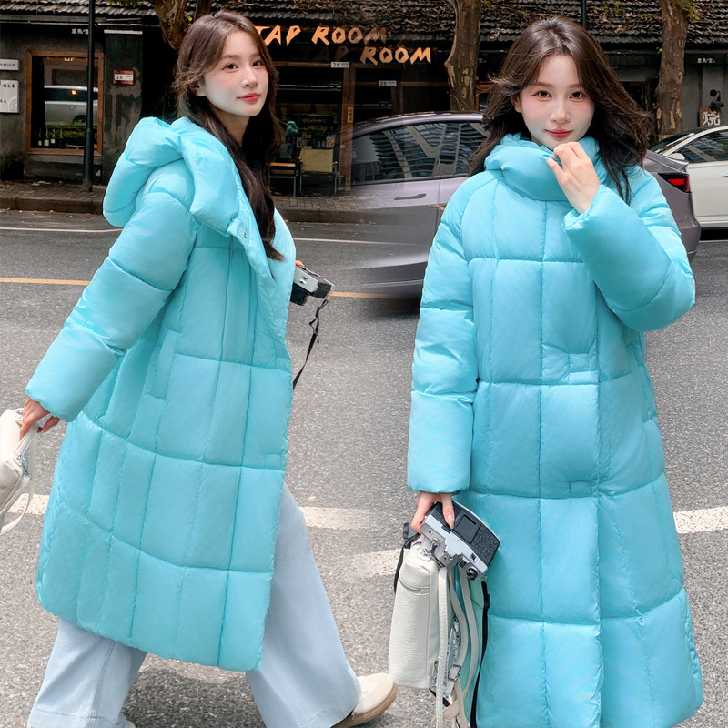 Otoño y invierno nuevo suelto largo sobre la rodilla chaqueta de algodón coreano engrosado multifacé chaqueta de algodón chaqueta