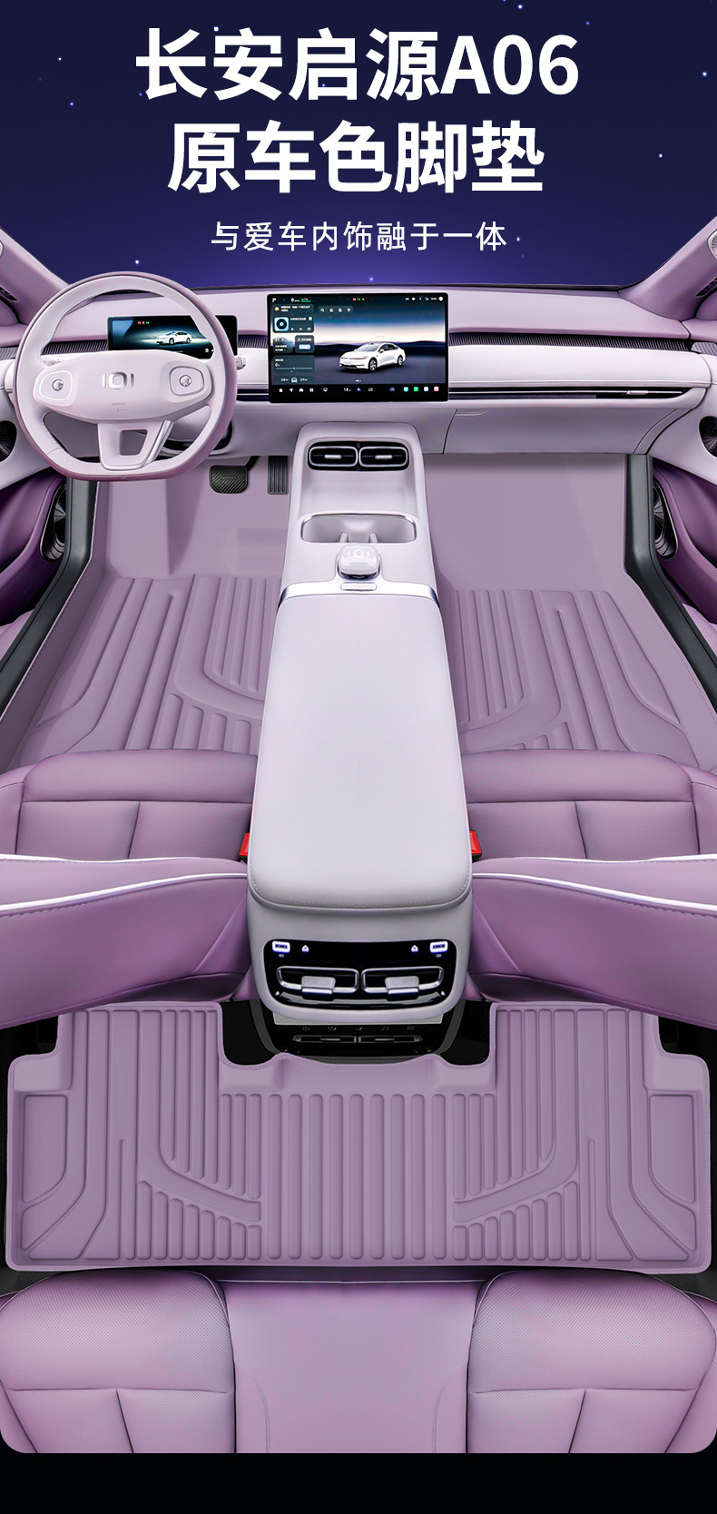 Special Double-Layer Floor Mats for the Changan Qiyuan A06 Model, Available in Multiple Colors